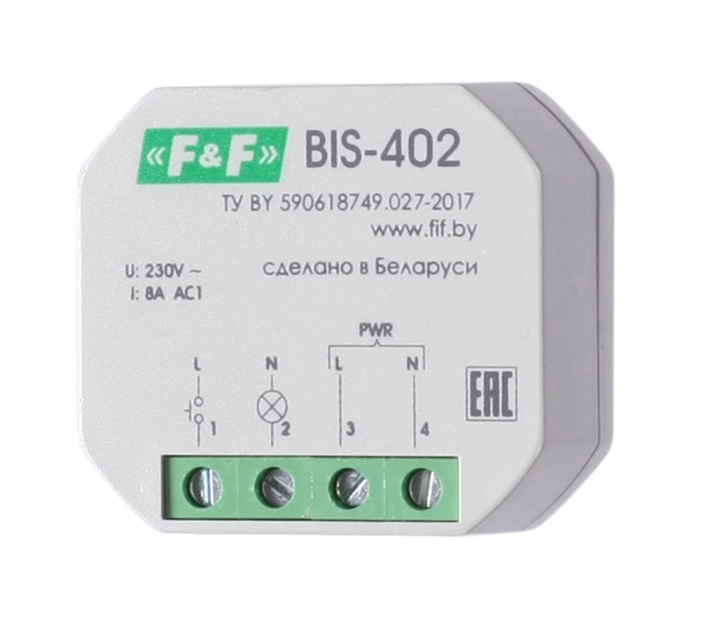 Реле импульсное BIS-402 230В 8А 1Z IP40