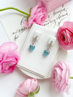 LEFIREL' Серьги серебряные женские "Имми" с цветами из муранского стекла / ювелирные украшения из родированного серебра 925