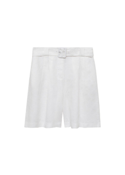 Льняные бермуды с поясом