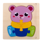 Развивающая игрушка деревянная Пазл животные мал, C-41877