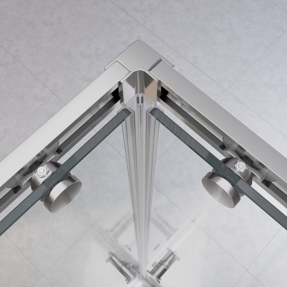 Душевой уголок Cezares RELAX-304-A-2-100-C-CR, 100х100х200, профиль хром, стекло прозрачное