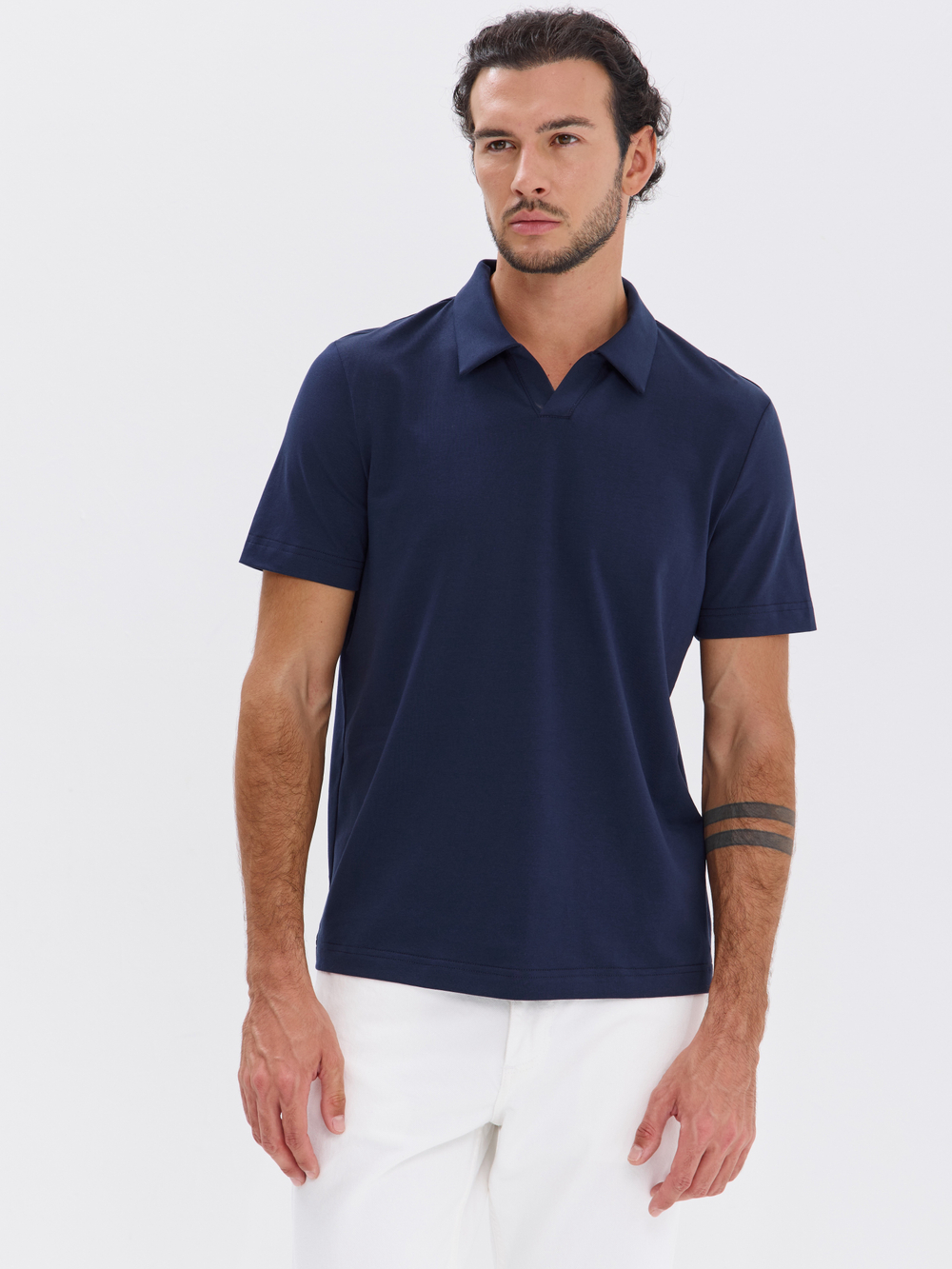 Футболка-поло трикотажная повседневная