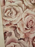 Картина авторская акварельная в паспарту 40х50 см на стену для интерьера "Розы "