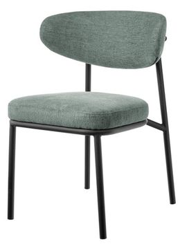 Стул Lucas 2 шалфей шенилл с чёрными ножками