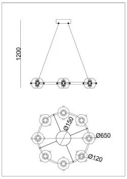 Подвесная люстра Arte lamp