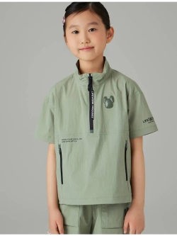 Анорак с короткими рукавами из нейлона