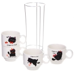 Набор кружек на стойке 200мл «Славные котики»