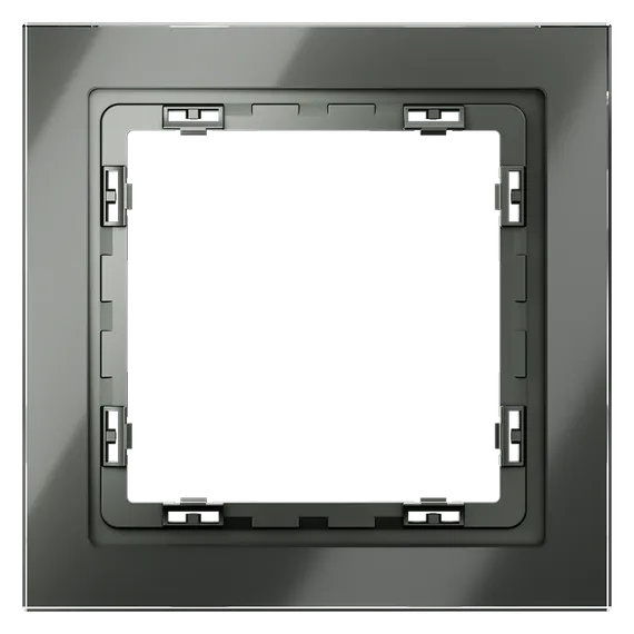Рамка стеклянная VOLTUM S70 на 1 пост, (титан, стекло) vls110106