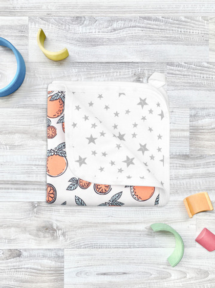 Двусторонний плед Mjölk Мандарины