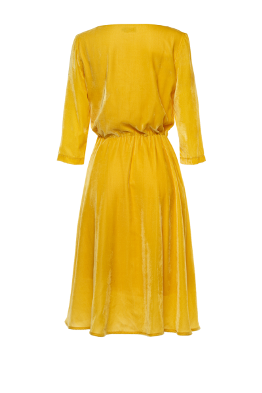 Бархатное платье на резинке по талии 39-18FW