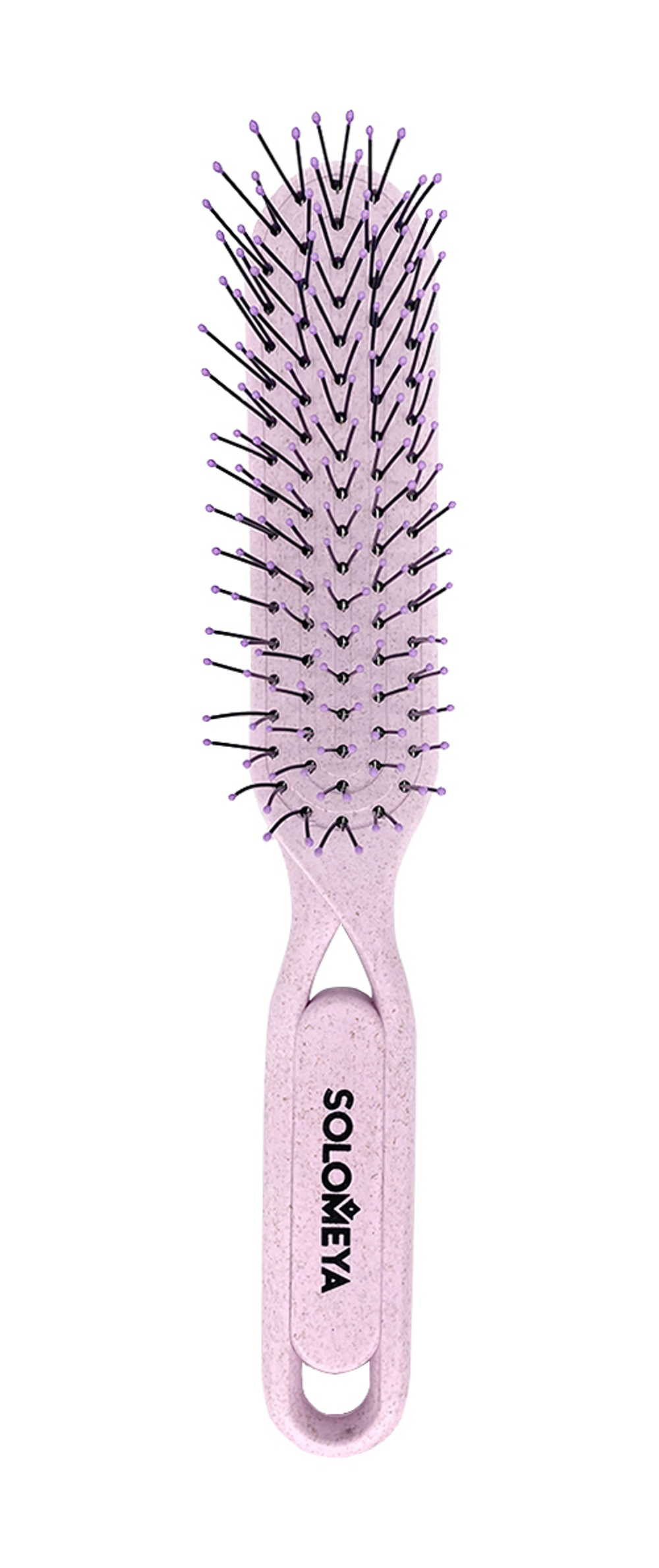 Расческа для сухих и влажных волос SOLOMEYA Detangling Bio Hair Brush For Wet&Dry Pastel Lilac