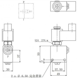 SV08-20A-3G-N-24DG клапан электромагнитный SAE8, G 3/8, 40 л/мин