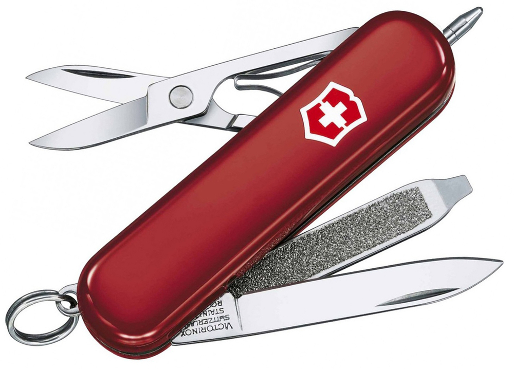 Нож-брелок Victorinox Classic Signature Lite, 58 мм, 7 функций, красный