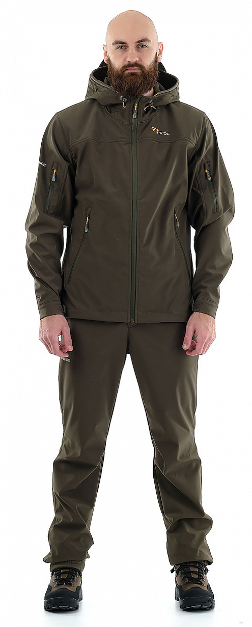 Костюм Магнум (софт-шелл на флисе, хаки) PRIDE Novatex