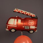 Шар (26''/66 см) Фигура, Пожарная машина, Красный, Сатин, 1 шт.