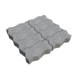 Тротуарная плитка ВАН, форма Уни, h=60мм