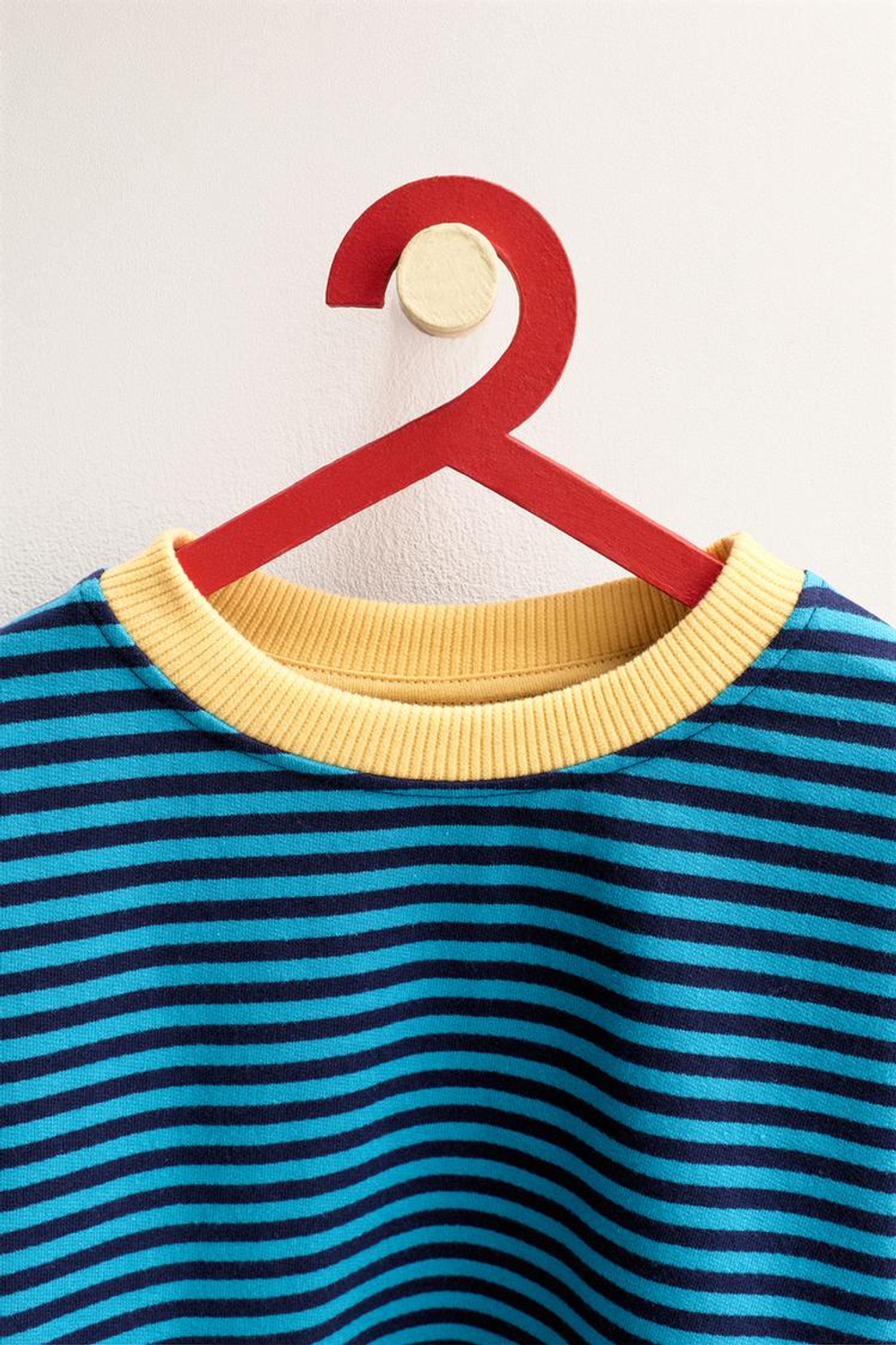 ZARA ZARA TIMELESS - ФУТБОЛКА В ПОЛОСКУ С КОНТРАСТНОЙ ОТДЕЛКОЙ, СИНИЙ/ИНДИГО