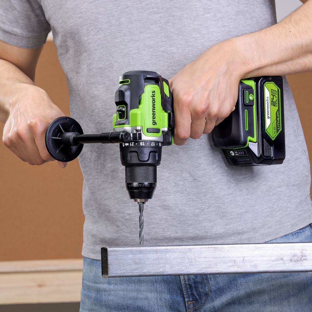 Дрель-шуруповерт акк. Greenworks GD24DD90, 24V, б/щет, 45/90Нм,1x4Ач,ЗУ,кор (3707507CUB)