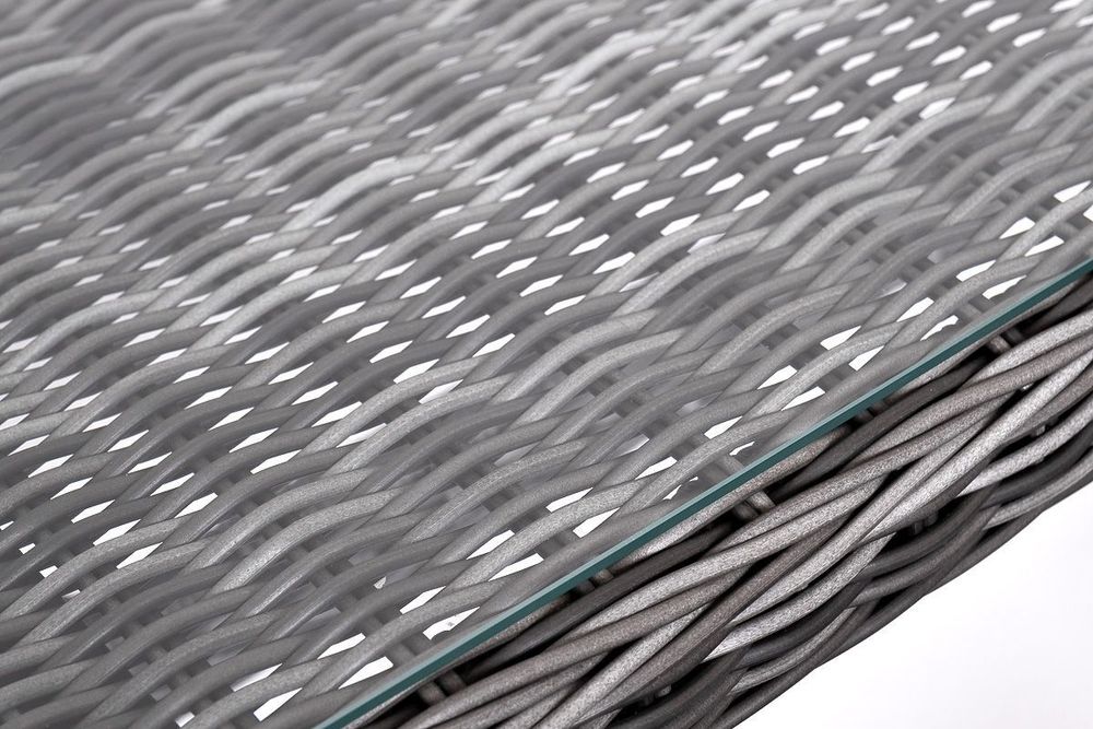 "Катания" обеденная группа плетеная на 6 персон, цвет графит