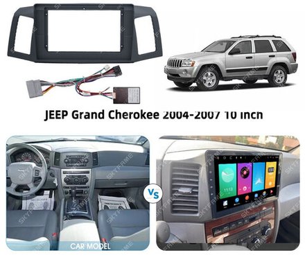 Магнитола для Jeep Grand Cherokee 2004-2007 - Carmedia SF-9253 IPS, Android 10, 8 ядер (TS18), 4G SIM-слот