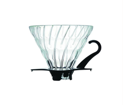 Воронка стеклянная для приготовления кофе Hario V60-02, VDGR-02-B, черная