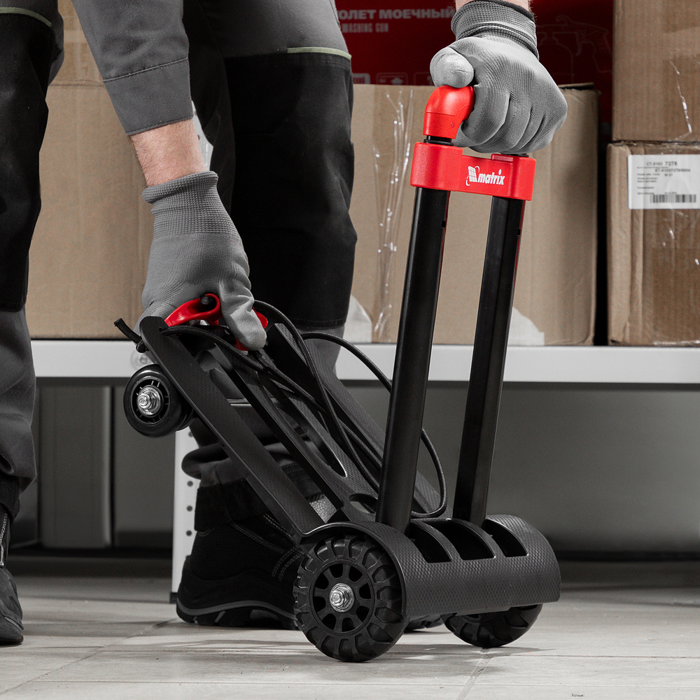 Тележка хозяйственная, складная, 4 колесная, грузоподъемность 40 кг Matrix