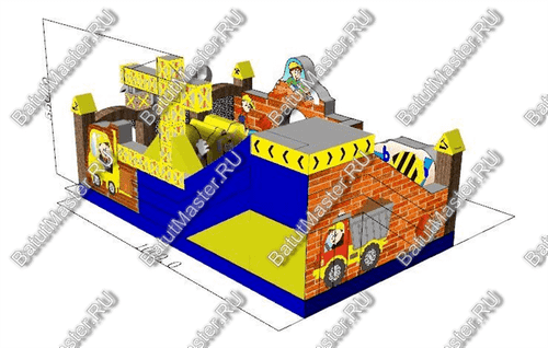 Коммерческий надувной батут "Строители"
