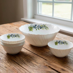 Набор салатников 5 предметов (700мл 18см 4шт, 1200мл 23см 1шт) "Агата" стеклокерамика, Jewel