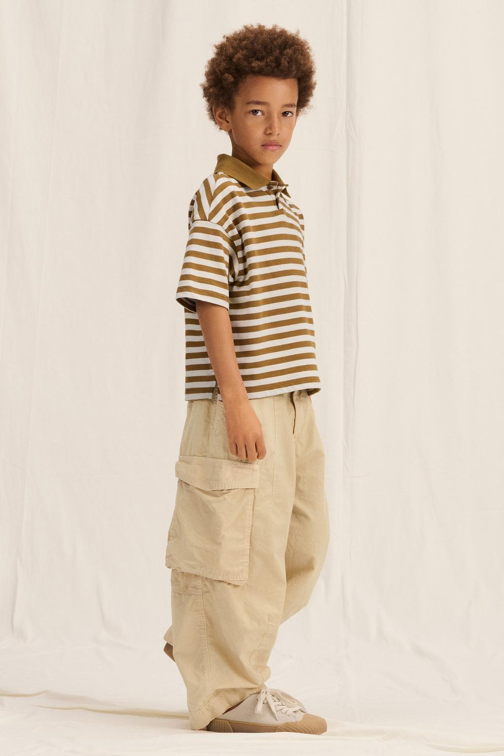 ZARA КОЖАНЫЕ КРОССОВКИ, БЕЖЕВЫЙ