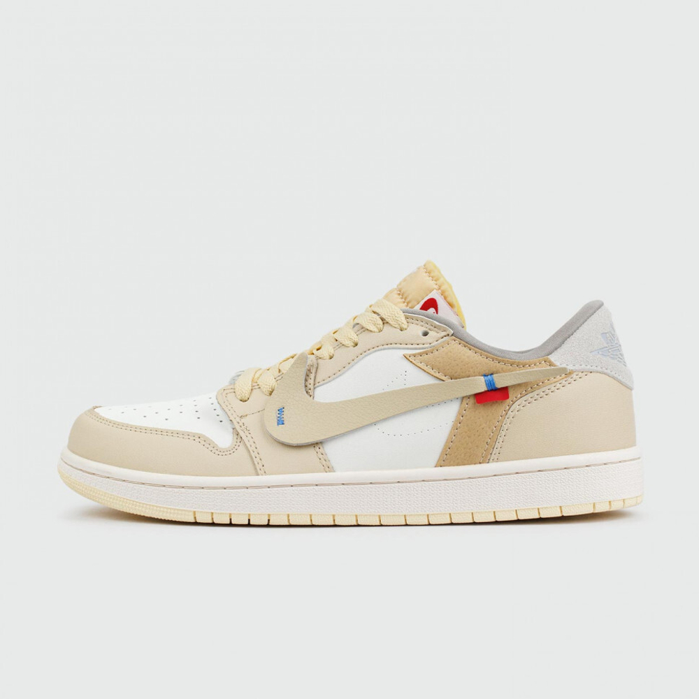 кроссовки Air Jordan 1 Low x Off-White Beige White