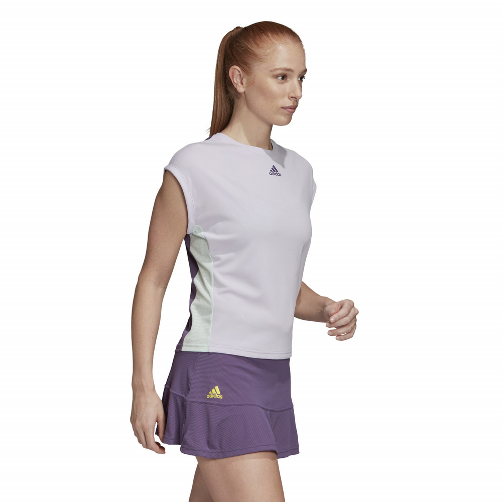 Женская теннисная футболка Adidas Women Tee Heat Ready - Фиолетовый