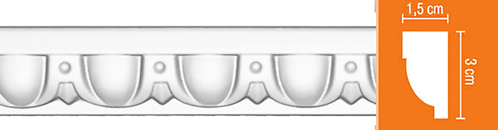 Молдинг с рисунком DECOMASTER DT-8015F гибкий (30*15*2400мм)