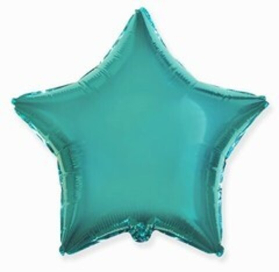 F 18" Звезда, бирюзовый, Тиффани 1 шт.
