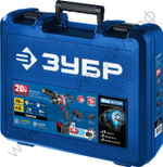 ЗУБР Т7, 20 В, 70 Н·м, 2 АКБ (4 А·ч), бесщеточная ударная дрель-шуруповерт, кейс, Профессионал (DBS-201-42)
