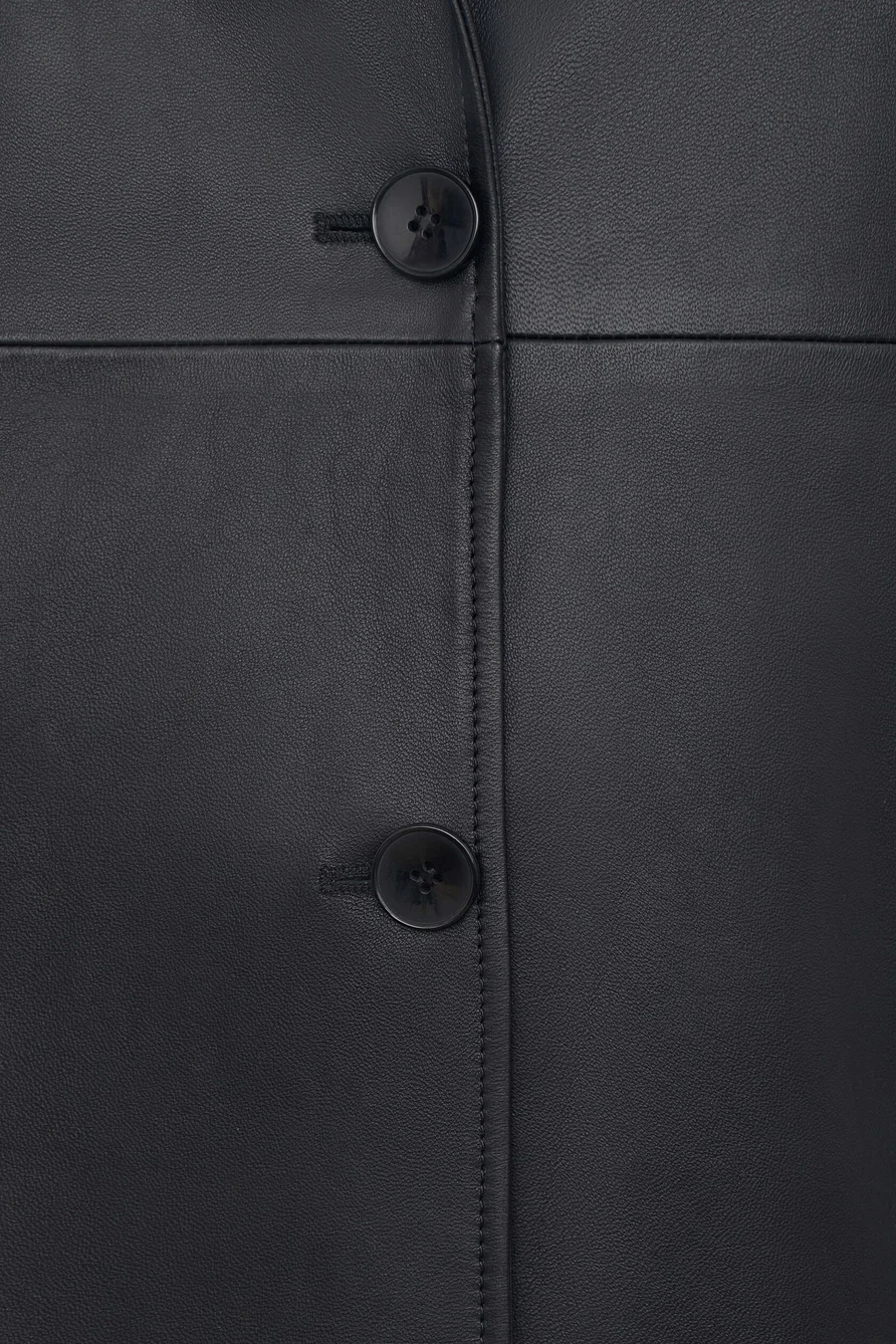 Плащ из натуральной кожи, Черный