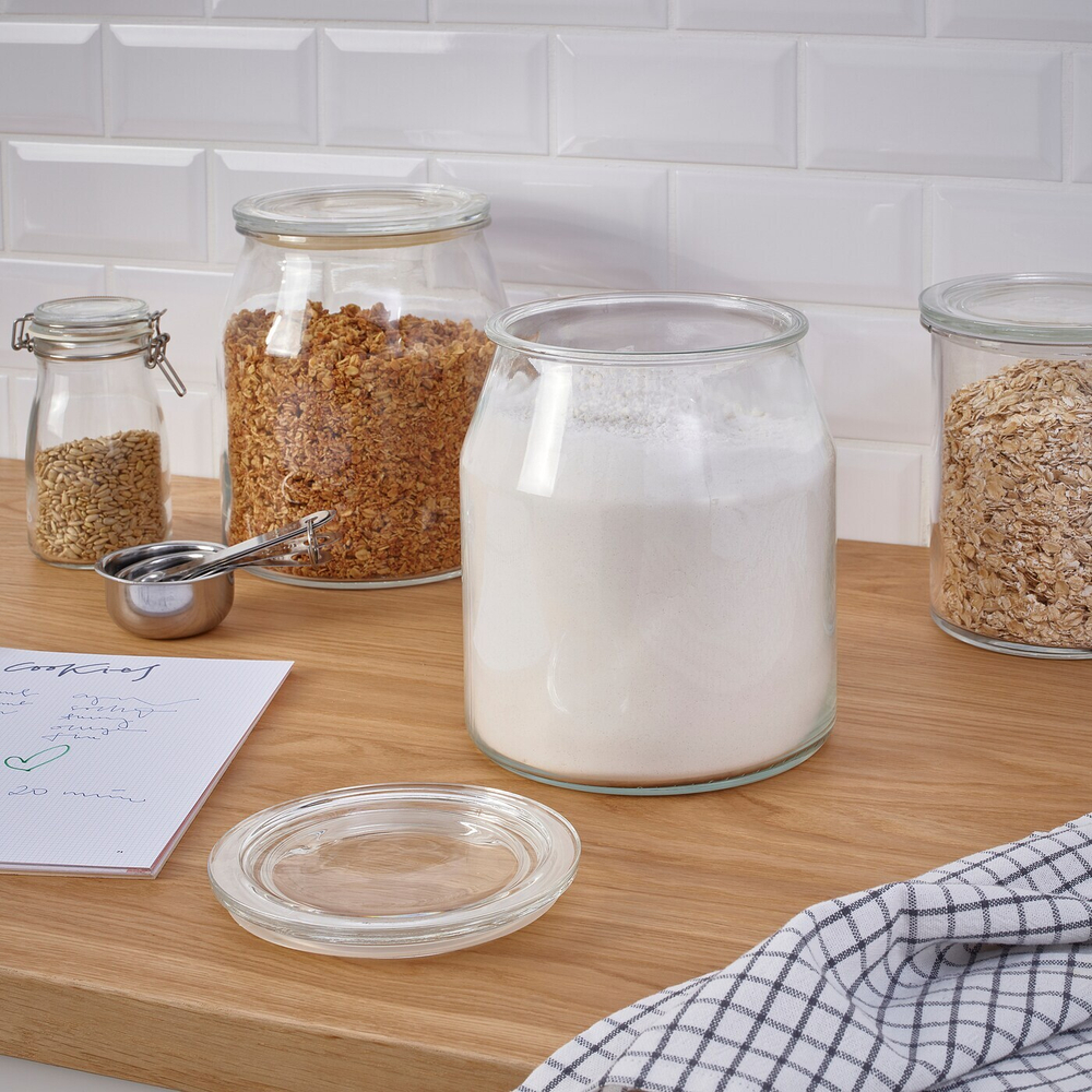 Банка для продуктов с крышкой IKEA 365+, Стекло, 3,3 л