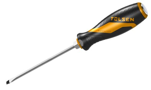 TOLSEN (TT20115) Отвертка шлицевая "GRIPro", Slotted 6,5 мм, 150 мм, силовая