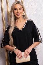 Костюм брючный Эними (черный/лео) К14848-8М LT Collection