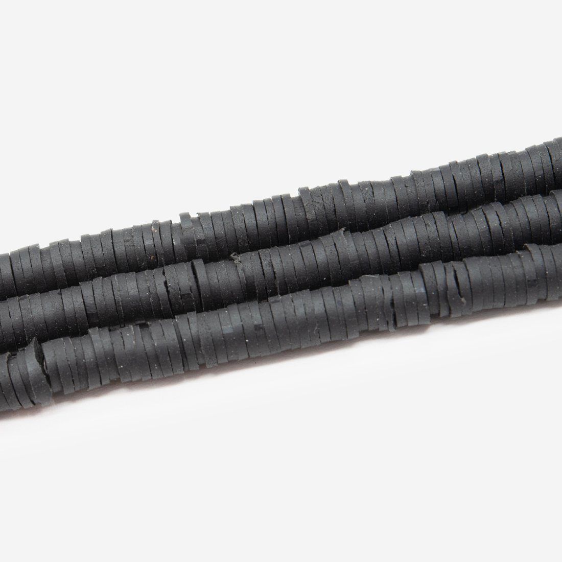 Бусины хеши, каучук, оттенок "Черный"