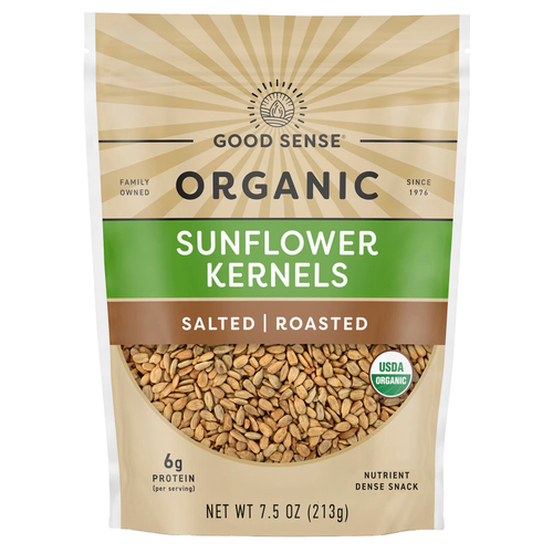 Good Sense, органические ядра подсолнечника, соленые и обжаренные, 213 г (7,5 унции)