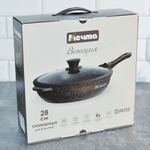 Сковорода 28см Венеция со съемной ручкой и стеклянной крышкой