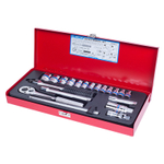 Набор торцевых головок с принадлежностями 3/8&quot;, шестигранные, 6-23 мм 20 предмета KING TONY 3520MR02