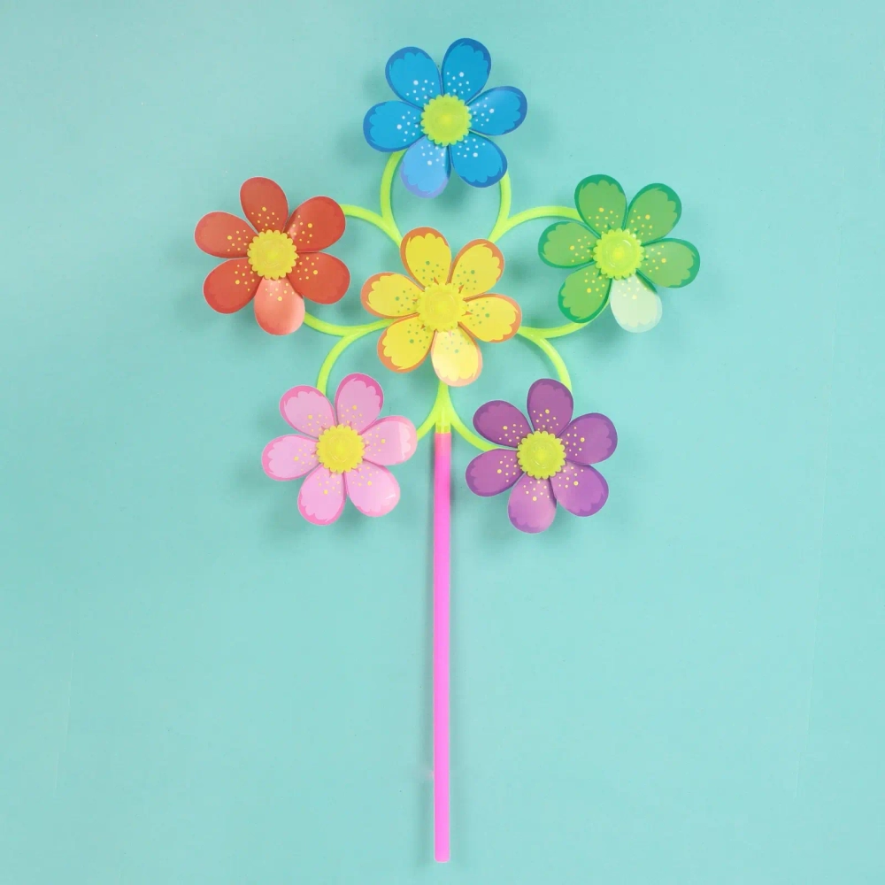 Ветрячок «Луговые цветы» d-30 см, 50 см, в ассортименте