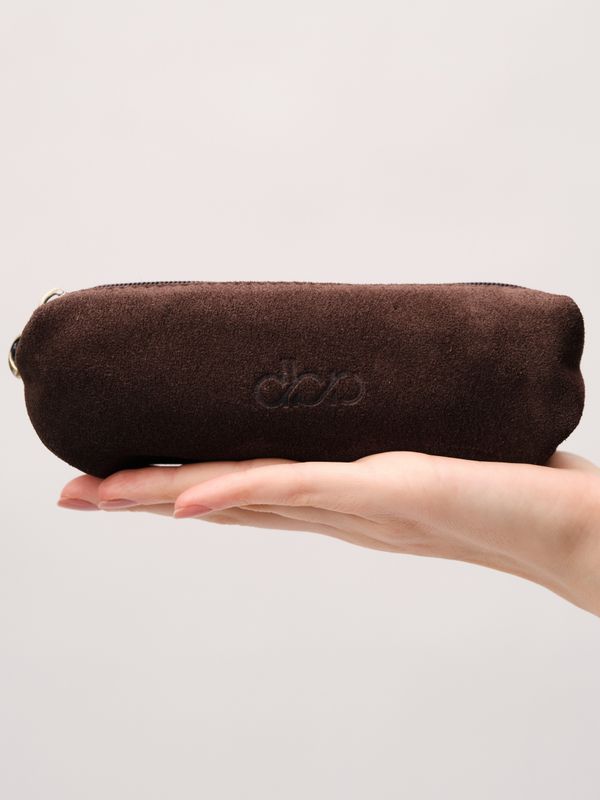 Замшевая косметичка DBR 15-11 темно-коричневый