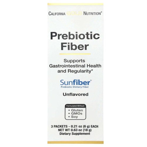 California Gold Nutrition, пребиотическая клетчатка, 3 пакетика, по 6 г (0,21 унции)