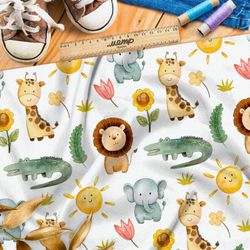 Ткань барби радостные животные в африке