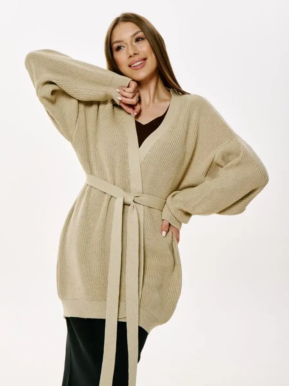 Кардиган c поясом