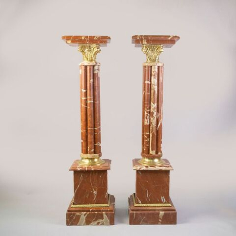 Винтаж: Пара колонн из натурального мрамора