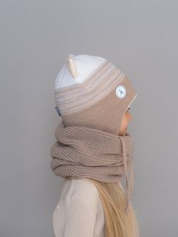 Шапка зимняя вязаная (Миндаль) ЛОРА