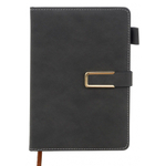 Ежедневник Basir, формат А5, материал-кожезаменитель, чёрный цвет, 116 листов, размер 14,5*21 см